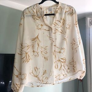 A New Day Cream and Gold Blouse